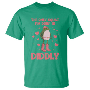 Funny Cowboy Frog T Shirt The Only Squat I'm Doin' Is Diddly TS14 Irish Green Print Your Wear