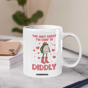 Funny Cowboy Frog Coffee Mug The Only Squat I'm Doin' Is Diddly TS14 Print Your Wear