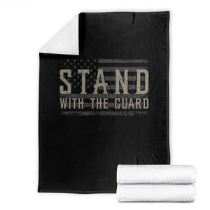 Stand With The Guard Throw Blanket DC Guardsmen TS14 Black Print Your Wear