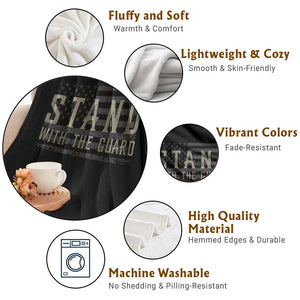 Stand With The Guard Throw Blanket DC Guardsmen TS14 Print Your Wear