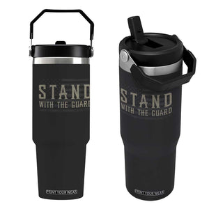 Stand With The Guard Flip Straw Tumbler DC Guardsmen TS14 One Size: 30 oz Black Print Your Wear