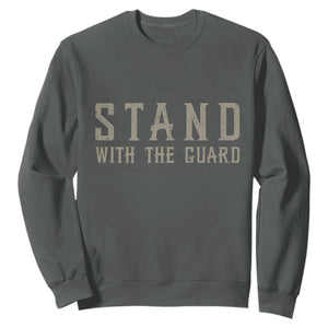 Stand With The Guard Sweatshirt DC Guardsmen TS14 Dark Heather Print Your Wear