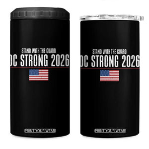 Stand With The Guard 4 in 1 Can Cooler Tumbler DC Guardsmen 2026 TS14 One Size: 16 oz Black Print Your Wear