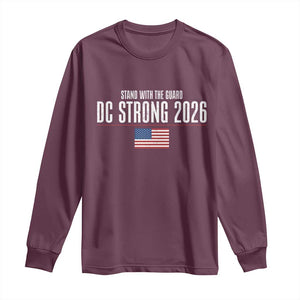 Stand With The Guard Long Sleeve Shirt DC Guardsmen 2026 TS14 Maroon Print Your Wear