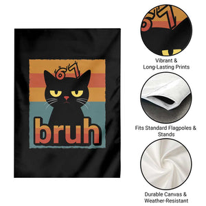 67 Six Seven Bruh Cat Meme Garden Flag Cute Black Cat Funny Saying TS14 Print Your Wear