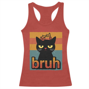67 Six Seven Bruh Cat Meme Racerback Tank Top Cute Black Cat Funny Saying TS14 Red Print Your Wear