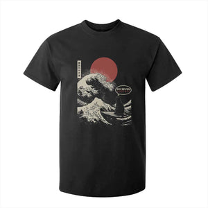 67 Six Seven Bruh Meme T Shirt For Kid Funny Japanese Black Cat Surfing The Great Wave Kanagawa TS14 Black Print Your Wear