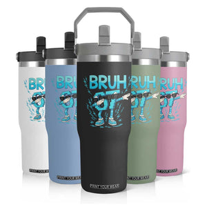 67 Bruh Meme Flip Straw Tumbler Funny Six Seven Italian Brainrot TS14 Print Your Wear