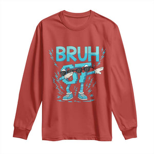 67 Bruh Meme Long Sleeve Shirt Funny Six Seven Italian Brainrot TS14 Red Print Your Wear