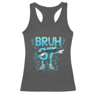 67 Bruh Meme Racerback Tank Top Funny Six Seven Italian Brainrot TS14 Dark Heather Print Your Wear