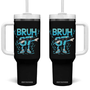 67 Bruh Meme Tumbler With Handle Funny Six Seven Italian Brainrot TS14 One Size: 40 oz Black Print Your Wear