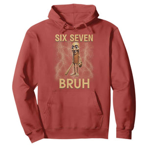 67 Bruh Meme Hoodie Funny Six Seven Tung Tung Sahur TS14 Red Print Your Wear