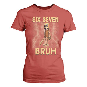 67 Bruh Meme T Shirt For Women Funny Six Seven Tung Tung Sahur TS14 Red Print Your Wear