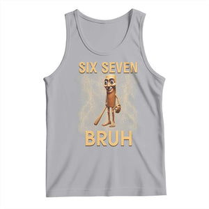 67 Bruh Meme Tank Top Funny Six Seven Tung Tung Sahur TS14 Athletic Heather Print Your Wear