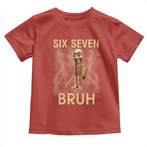 67 Bruh Meme Toddler T Shirt Funny Six Seven Tung Tung Sahur TS14 Red Print Your Wear
