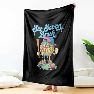 67 Bruh Meme Throw Blanket Ice Cream Drip Baseball Sport TS14 Print Your Wear