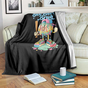 67 Bruh Meme Throw Blanket Ice Cream Drip Baseball Sport TS14 Print Your Wear