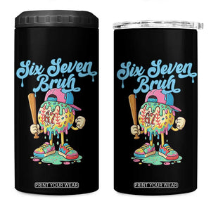 67 Bruh Meme 4 in 1 Can Cooler Tumbler Ice Cream Drip Baseball Sport TS14 One Size: 16 oz Black Print Your Wear