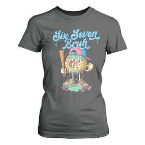 67 Bruh Meme T Shirt For Women Ice Cream Drip Baseball Sport TS14 Dark Heather Print Your Wear
