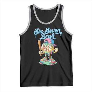 67 Bruh Meme Tank Top Ice Cream Drip Baseball Sport TS14 Black Athletic Heather Print Your Wear