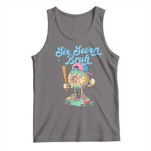 67 Bruh Meme Tank Top Ice Cream Drip Baseball Sport TS14 Deep Heather Print Your Wear