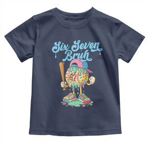 67 Bruh Meme Toddler T Shirt Ice Cream Drip Baseball Sport TS14 Navy Print Your Wear