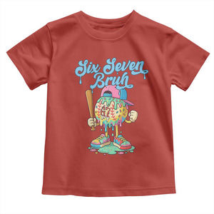 67 Bruh Meme Toddler T Shirt Ice Cream Drip Baseball Sport TS14 Red Print Your Wear