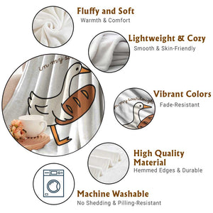 In My Sourdough Era Throw Blanket Funny Silly Goose Sourdough TS14 Print Your Wear