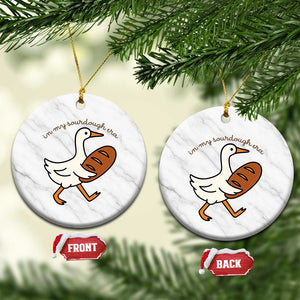 In My Sourdough Era Ceramic Ornament Funny Silly Goose Sourdough TS14 1pc White Marble Print Your Wear