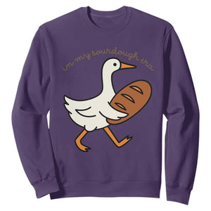In My Sourdough Era Sweatshirt Funny Silly Goose Sourdough TS14 Purple Print Your Wear