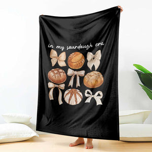 In My Sourdough Era Throw Blanket Coquette Bows Baking Bread Lover TS14 Print Your Wear