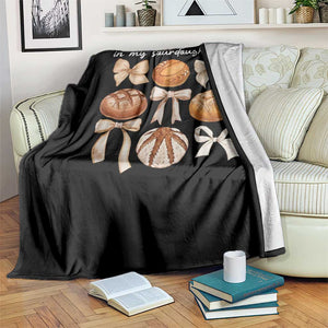 In My Sourdough Era Throw Blanket Coquette Bows Baking Bread Lover TS14 Print Your Wear