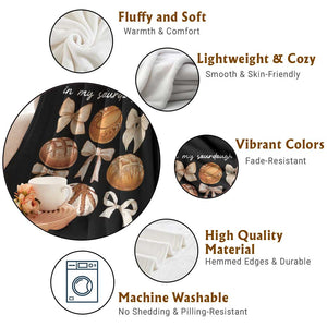 In My Sourdough Era Throw Blanket Coquette Bows Baking Bread Lover TS14 Print Your Wear