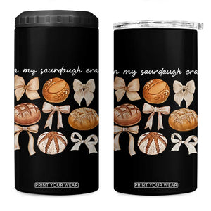 In My Sourdough Era 4 in 1 Can Cooler Tumbler Coquette Bows Baking Bread Lover TS14 One Size: 16 oz Black Print Your Wear