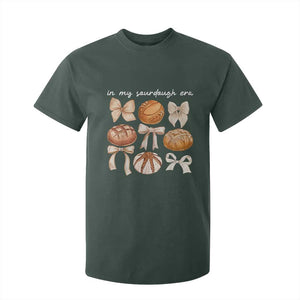 In My Sourdough Era T Shirt For Kid Coquette Bows Baking Bread Lover TS14 Dark Forest Green Print Your Wear
