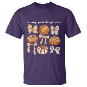 In My Sourdough Era T Shirt Coquette Bows Baking Bread Lover TS14 Purple Print Your Wear