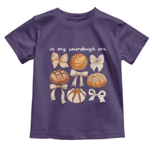 In My Sourdough Era Toddler T Shirt Coquette Bows Baking Bread Lover TS14 Purple Print Your Wear