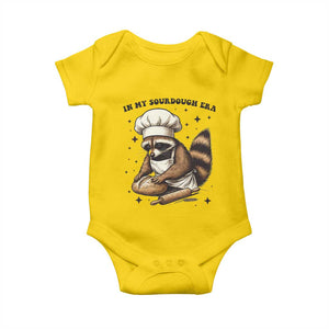 In My Sourdough Era Baby Onesie Funny Raccoon Baker TS14 Daisy Print Your Wear