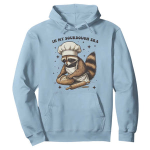 In My Sourdough Era Hoodie Funny Raccoon Baker TS14 Light Blue Print Your Wear