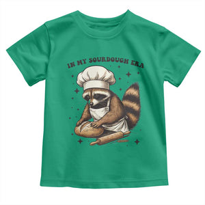In My Sourdough Era Toddler T Shirt Funny Raccoon Baker TS14 Irish Green Print Your Wear