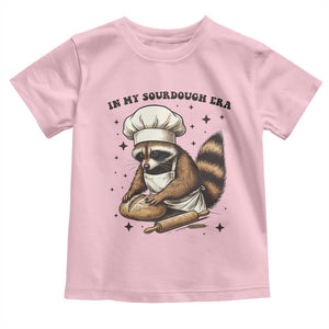 In My Sourdough Era Toddler T Shirt Funny Raccoon Baker TS14 Light Pink Print Your Wear