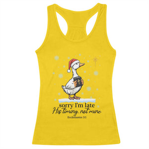 Christian Goose Racerback Tank Top Sorry I Am Late His Timing Not Mine TS14 Daisy Print Your Wear