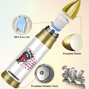 Valentine Racoon Trash Panda Bullet Tumbler I'm Just Here For The Chocolate TS14 Print Your Wear