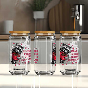 Valentine Racoon Trash Panda Glass Can I'm Just Here For The Chocolate TS14 Print Your Wear