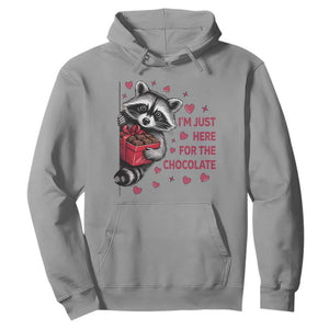 Valentine Racoon Trash Panda Hoodie I'm Just Here For The Chocolate TS14 Sport Gray Print Your Wear