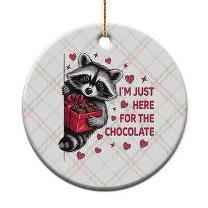Valentine Racoon Trash Panda Ceramic Ornament I'm Just Here For The Chocolate TS14 1pc Christmas Plaid Print Your Wear