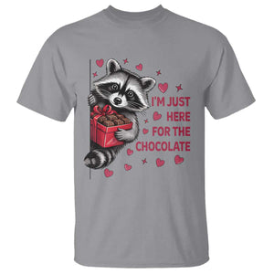 Valentine Racoon Trash Panda T Shirt I'm Just Here For The Chocolate TS14 Sport Gray Print Your Wear