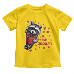 Valentine Racoon Trash Panda Toddler T Shirt I'm Just Here For The Chocolate TS14 Daisy Print Your Wear
