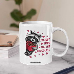 Valentine Racoon Trash Panda Coffee Mug I'm Just Here For The Chocolate TS14 Print Your Wear