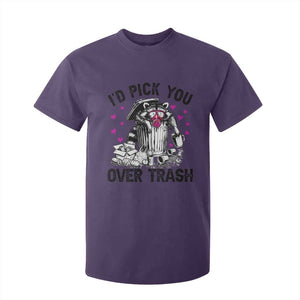 Valentine Racoon Trash Panda T Shirt For Kid I Would Pick You Over Trash TS14 Purple Print Your Wear